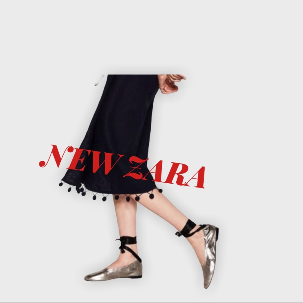 Zara lace up Ballerina Flats